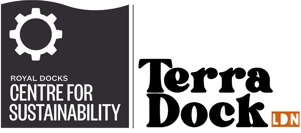 Royal Docks Centre for Sustainability and TerraDock logos